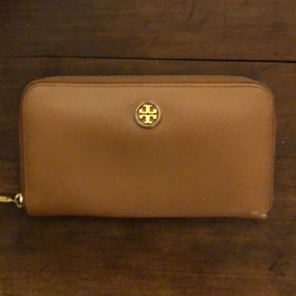 Camel colored Tory Burch wallet